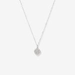 Round Cut Cubic Zirconia in 925 Sterling Silver Necklace 1