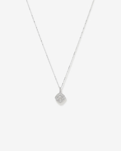 Round Cut Cubic Zirconia in 925 Sterling Silver Necklace 1