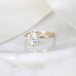 Stunning 2.0 CT Round Moissanite Engagement Ring with Solitaire Design 3