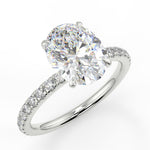 Stunning 2.11 CT Oval Moissanite Engagement Ring with Pave Design 5