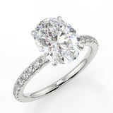 Stunning 2.11 CT Oval Moissanite Engagement Ring with Pave Design 5