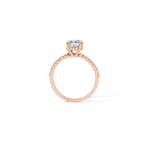 Stunning 1.0 CT Round Moissanite Engagement Ring with Hidden Halo & Pave Design 2