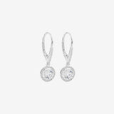 Round Cut Cubic Zirconia in 925 Sterling Silver Earrings 1