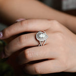 Stunning 2.0 CT Pear Moissanite Engagement Ring with Double Halo & Pave Design 9