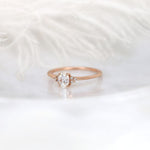 Stunning 0.50 CT Oval Moissanite Engagement Ring With Cluster Design 3