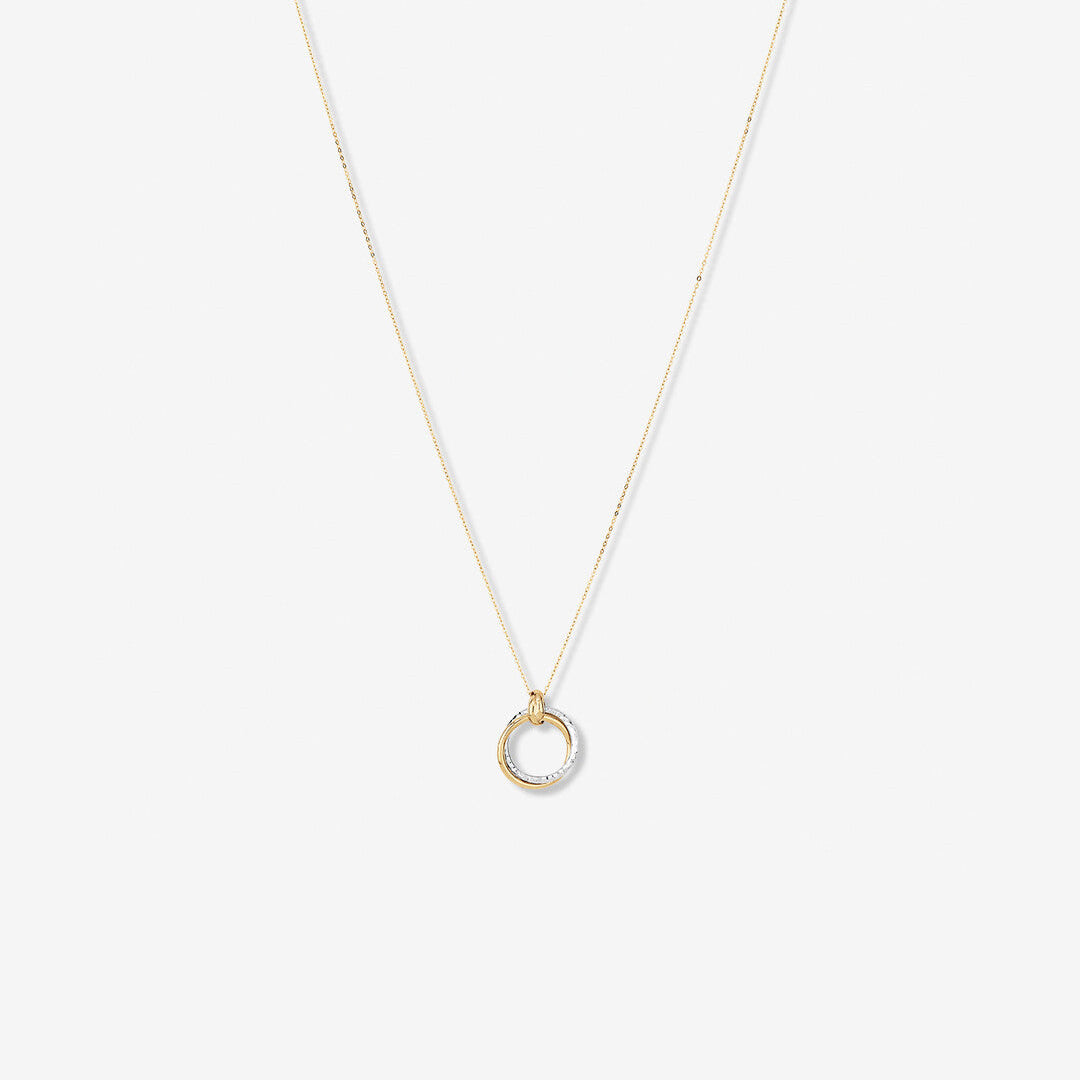 Round Cut Cubic Zirconia in 925 Sterling Silver Necklace 1