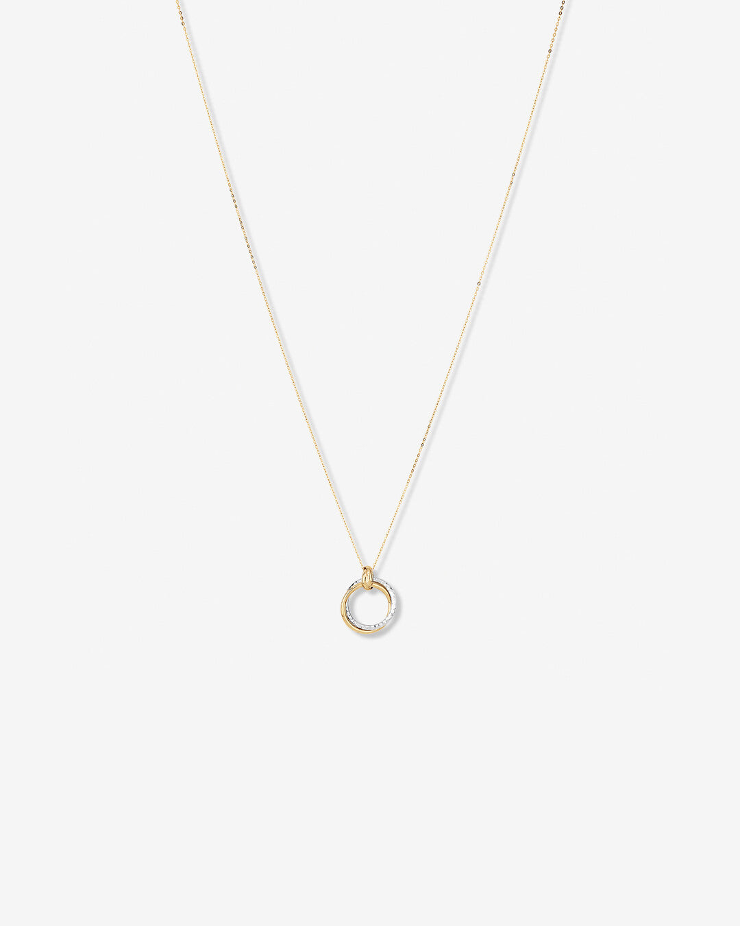 Round Cut Cubic Zirconia in 925 Sterling Silver Necklace 1