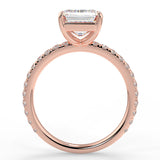 Stunning 2.53 CT Emerald Moissanite Engagement Ring with Pave Design 9
