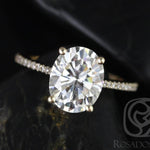 Stunning 3.0 CT Oval Moissanite Engagement Ring with Pave Design 7
