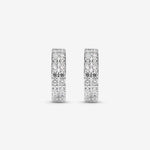 Round Cut Cubic Zirconia in 925 Sterling Silver Earrings 2
