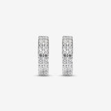 Round Cut Cubic Zirconia in 925 Sterling Silver Earrings 2