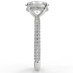 Stunning 2.11 CT Oval Moissanite Engagement Ring with Hidden Halo & Three Side Pave Design 7