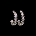 Round Cut Cubic Zirconia in 925 Sterling Silver Earrings 3