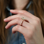 Stunning 1.0- 2.0 CT Round Moissanite Engagement Ring with Hidden Halo & Pave Design 7