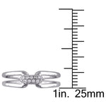 Round Cut Cubic Zirconia in 925 Sterling Silver Wedding Bands 6