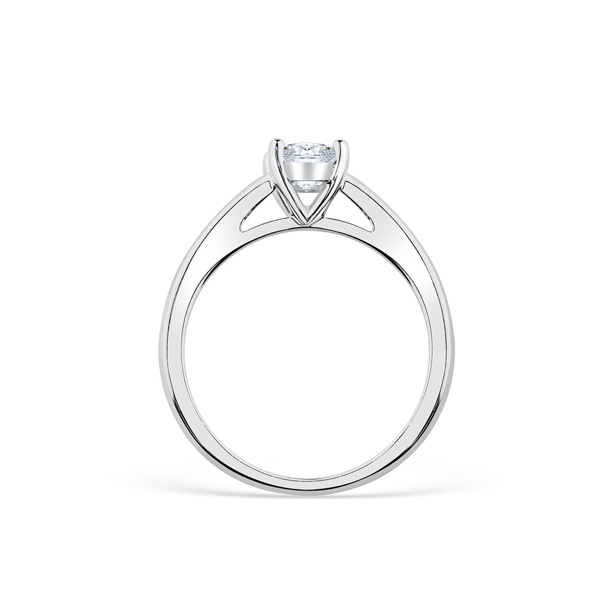 Stunning 1.0 CT Oval Moissanite Engagement Ring in Solitaire Design 3