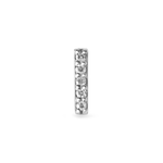 0.20 CT Round Moissanite Diamond Initial Asymmetric Necklace in Solid Gold 10