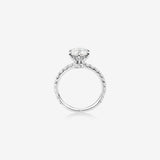 Stunning 1.97 CT Round Moissanite Engagement Ring Pave Design 2