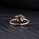 Stunning 1.50 CT Pear & Emerald Moissanite Engagement Ring with Two Stone Design 3