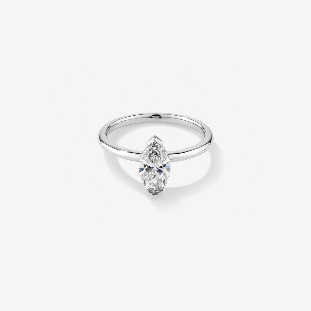 Stunning 1.25 CT Marquise Moissanite Engagement Ring Solitaire Design 1