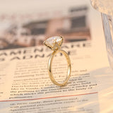 3.0 CT Round Shaped Moissanite Engagement Ring With Solitaire Style 4