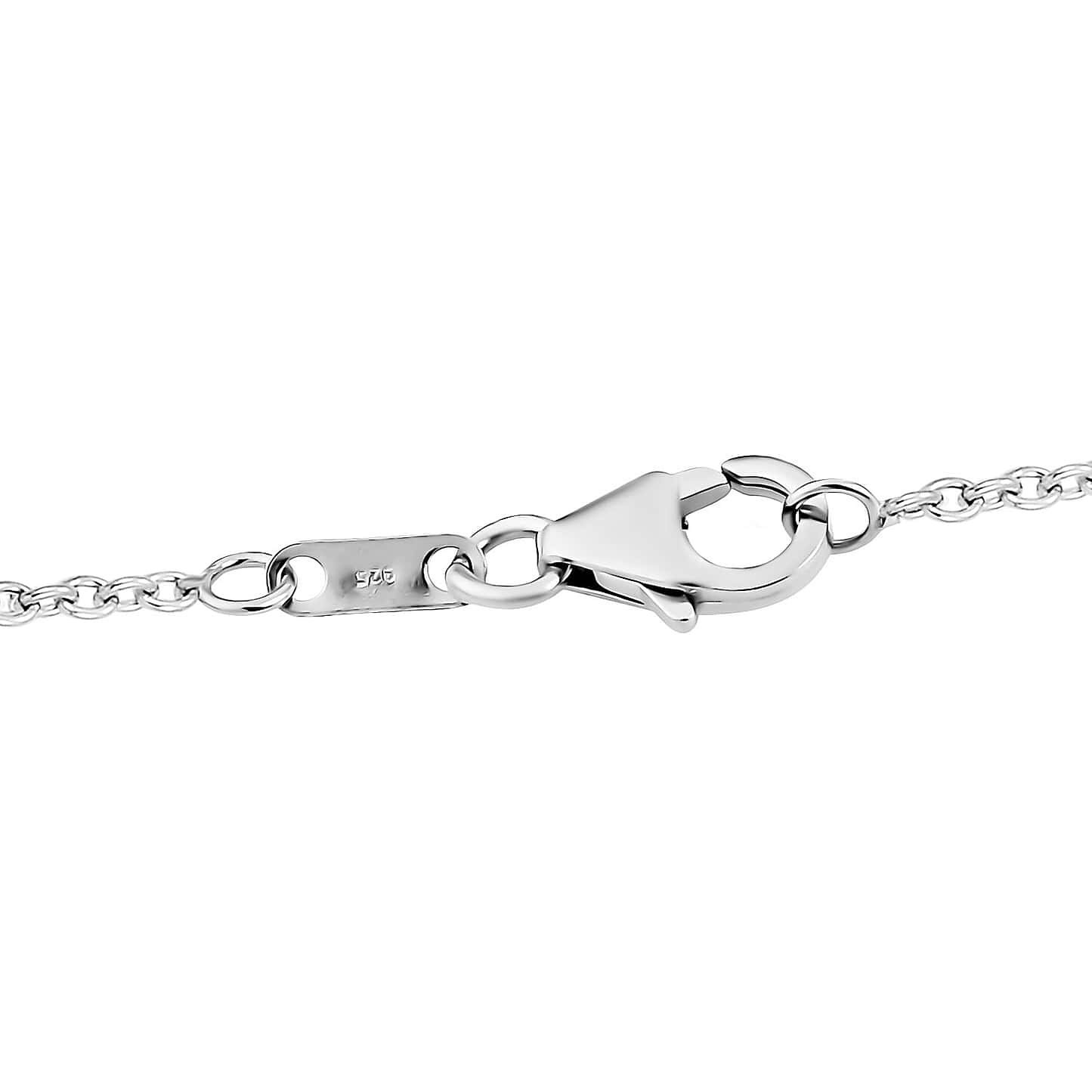 Round Cut Cubic Zirconia in 925 Sterling Silver Necklace 6