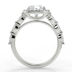 Stunning 0.81 CT Pear Moissanite Engagement Ring with Halo & Pave Design 6
