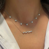 1.0 CT Round Moissanite Diamond Necklace in Solid Gold 6