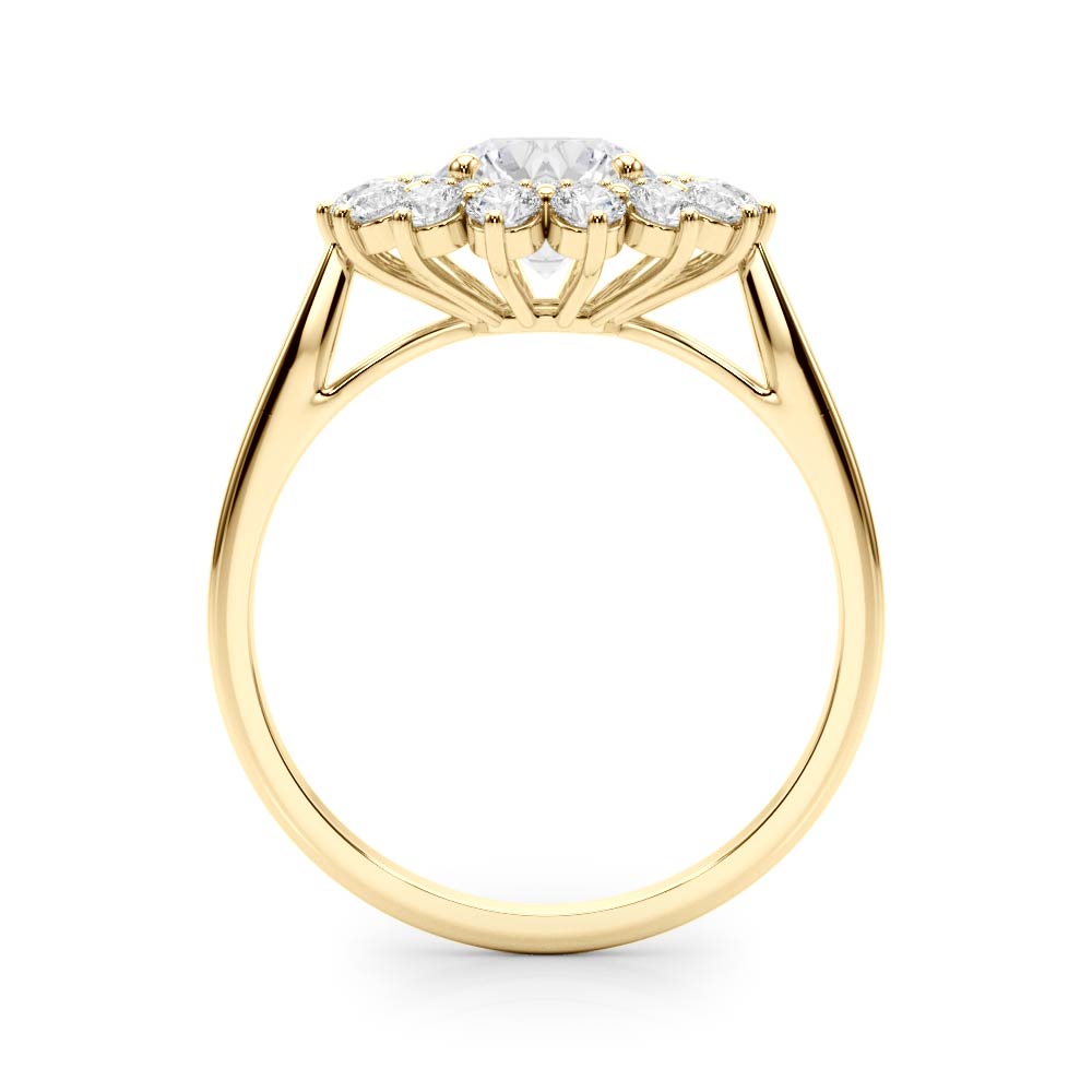 Stunning 1.0-2.0 CT Round Moissanite Engagement Ring with Double Halo Design 3