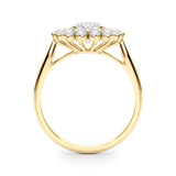 Stunning 1.0-2.0 CT Round Moissanite Engagement Ring with Double Halo Design 3