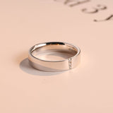 Delicate Moissanite Band with 0.05 TCW Round Cut Stones in Solid Gold 9