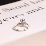 Stunning 1.0 - 2.0 CT Oval Moissanite Engagement Ring with Pave Design 10