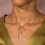 0.20 CT Round Moissanite Diamond Tagged Pendant Necklace in Solid Gold 7
