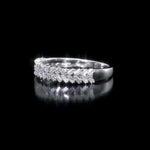 Round Cut Cubic Zirconia in 925 Sterling Silver Wedding Bands 7