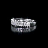 Round Cut Cubic Zirconia in 925 Sterling Silver Wedding Bands 7