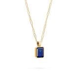 4.0 CT Emerald Sapphire Lab Made Diamond- September Birthstone Necklace 4