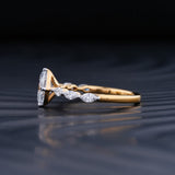 Stunning 1.0 CT Oval Moissanite Engagement Ring with Pave Design 2