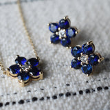 1.46 TCW Round Sapphire Lab Made Diamond- September Birthstone Necklace 8