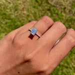 Stunning 2.0 CT Emerald Moissanite Engagement Ring with Two Tone & Pave Design 4