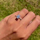 Stunning 2.0 CT Emerald Moissanite Engagement Ring with Two Tone & Pave Design 4