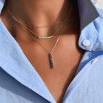 2 TCW Baguette Emerald Lab Made Diamond-May Birthstone Necklace 6