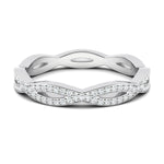 Stunning 0.3 TCW Round Moissanite Stones Full Eternity Wedding Band 1