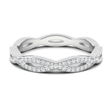 Stunning 0.3 TCW Round Moissanite Stones Full Eternity Wedding Band 1
