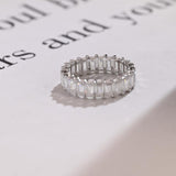 Stunning 0.5 TCW Emerald Moissanite Stones Full Eternity Wedding Band 7