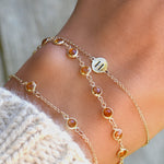 4.5 TCW Round Citrine Lab Made Diamond- November Birthstone Bracelet 10