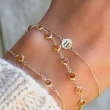 4.5 TCW Round Citrine Lab Made Diamond- November Birthstone Bracelet 10