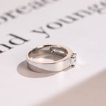 Delicate Moissanite Band with 0.1 CT Asscher Cut Stones in Solid Gold 6