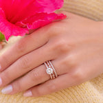 Stunning 0.2 TCW Round Moissanite Stones Vintage Style Wedding Bands 4