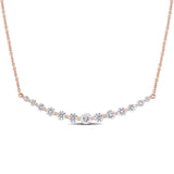 Round Cut Cubic Zirconia in 925 Sterling Silver Necklace 1