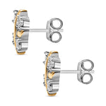 Round Cut Cubic Zirconia in 925 Sterling Silver Earrings 5